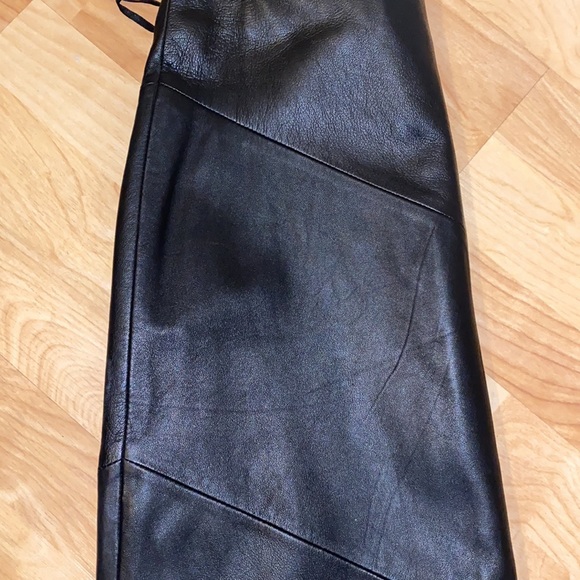 VINTAGE 90’s | LEATHER SKIRT | 4 - Picture 5 of 5